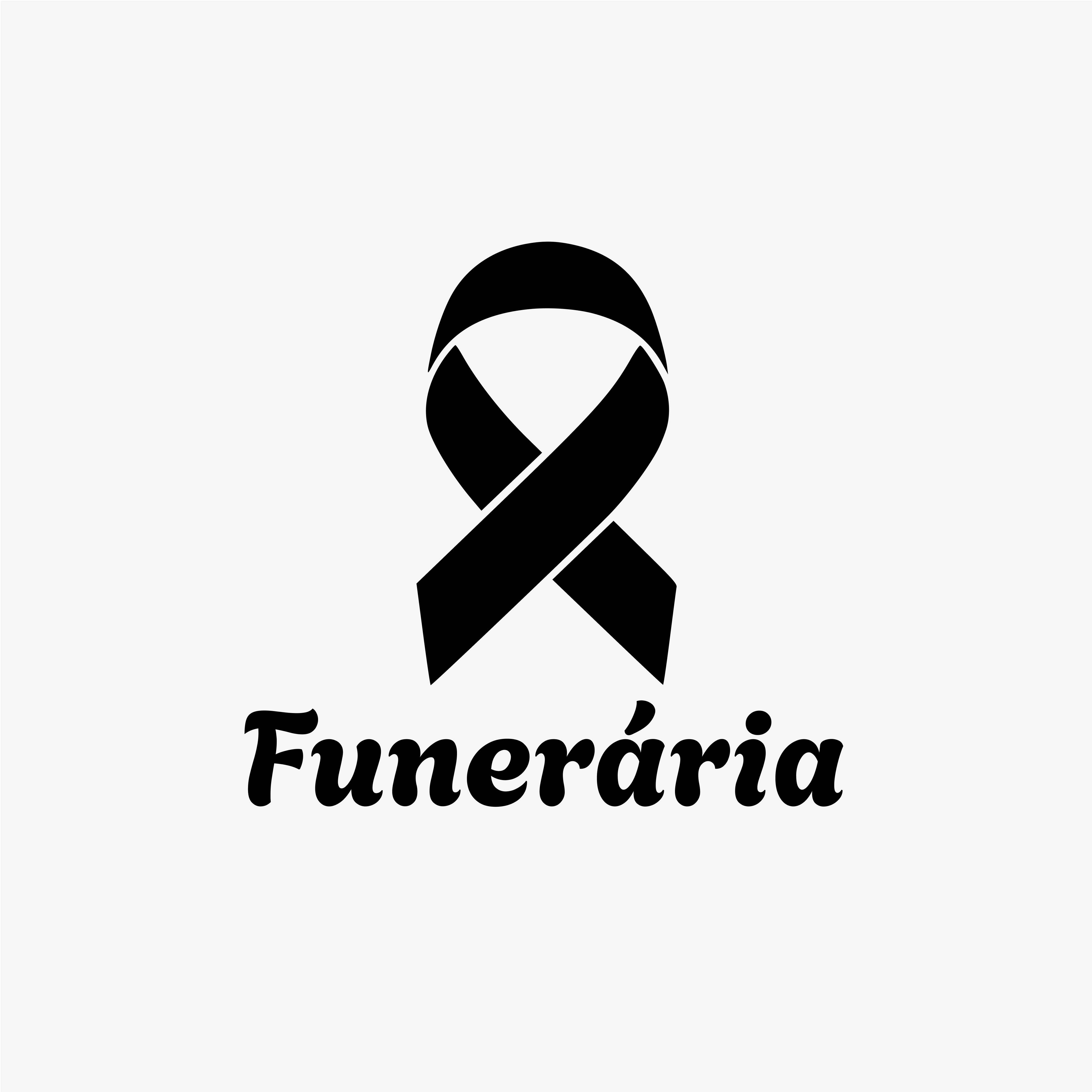 Ícone de laço de luto representando funerária